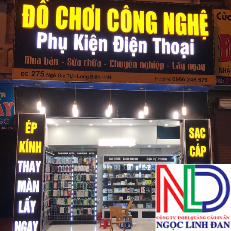 Bảng hiệu đèn LED – Giải pháp quảng cáo hiện đại cho cửa hàng điện thoại