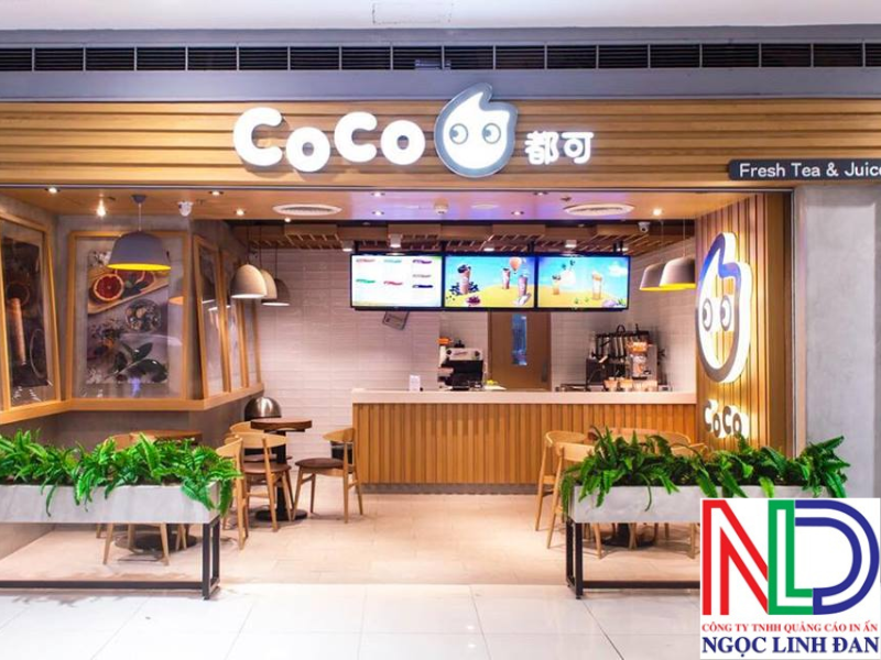 Quảng cáo quán ăn và nhà hàng ấn tượng với chữ nổi mica