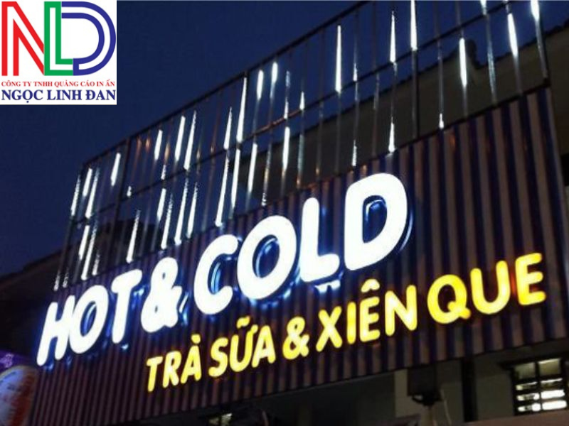 Quảng cáo quán ăn và nhà hàng ấn tượng với chữ nổi mica