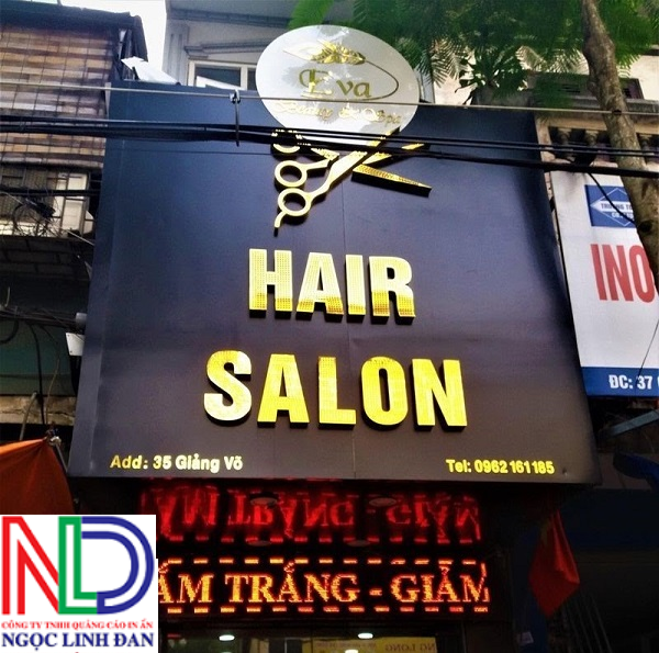 Spa và salon tóc nên chọn bảng hiệu chữ nổi inox vàng bóng hay bảng hiệu đèn led hiện đại?