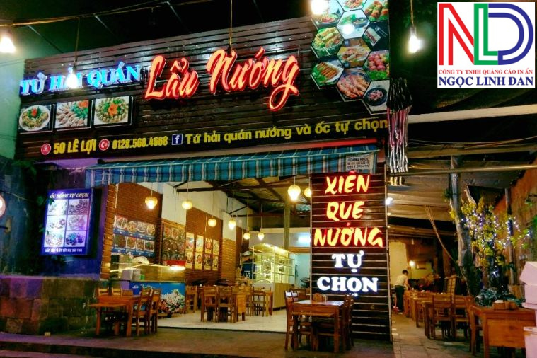 Tăng doanh thu với bảng hiệu đèn LED nổi bật dành cho quán nhậu, nhà hàng đêm