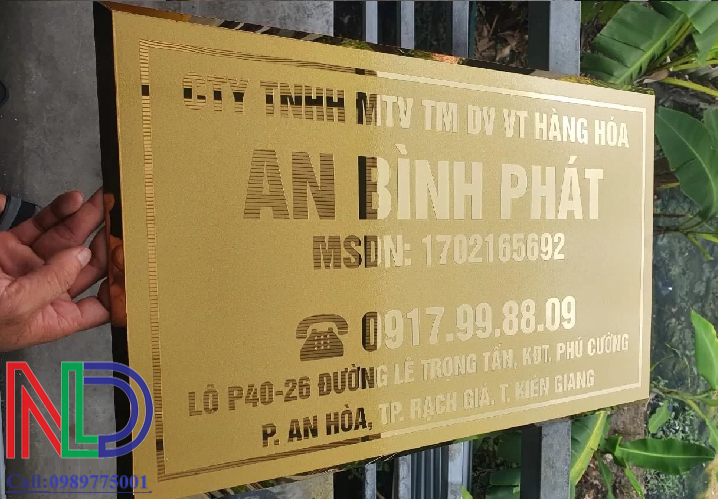 bảng số nhà inox