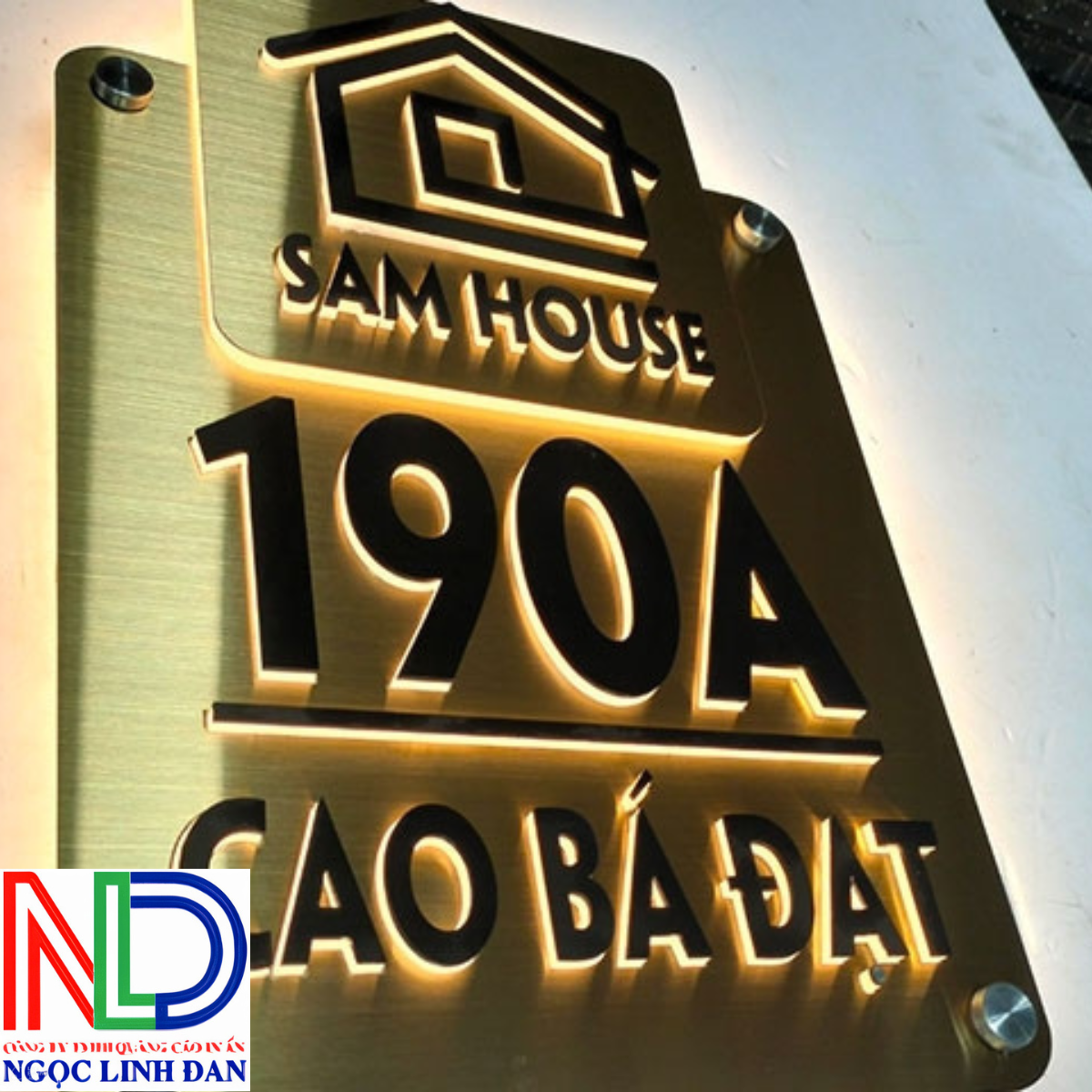 bảng số nhà inox
