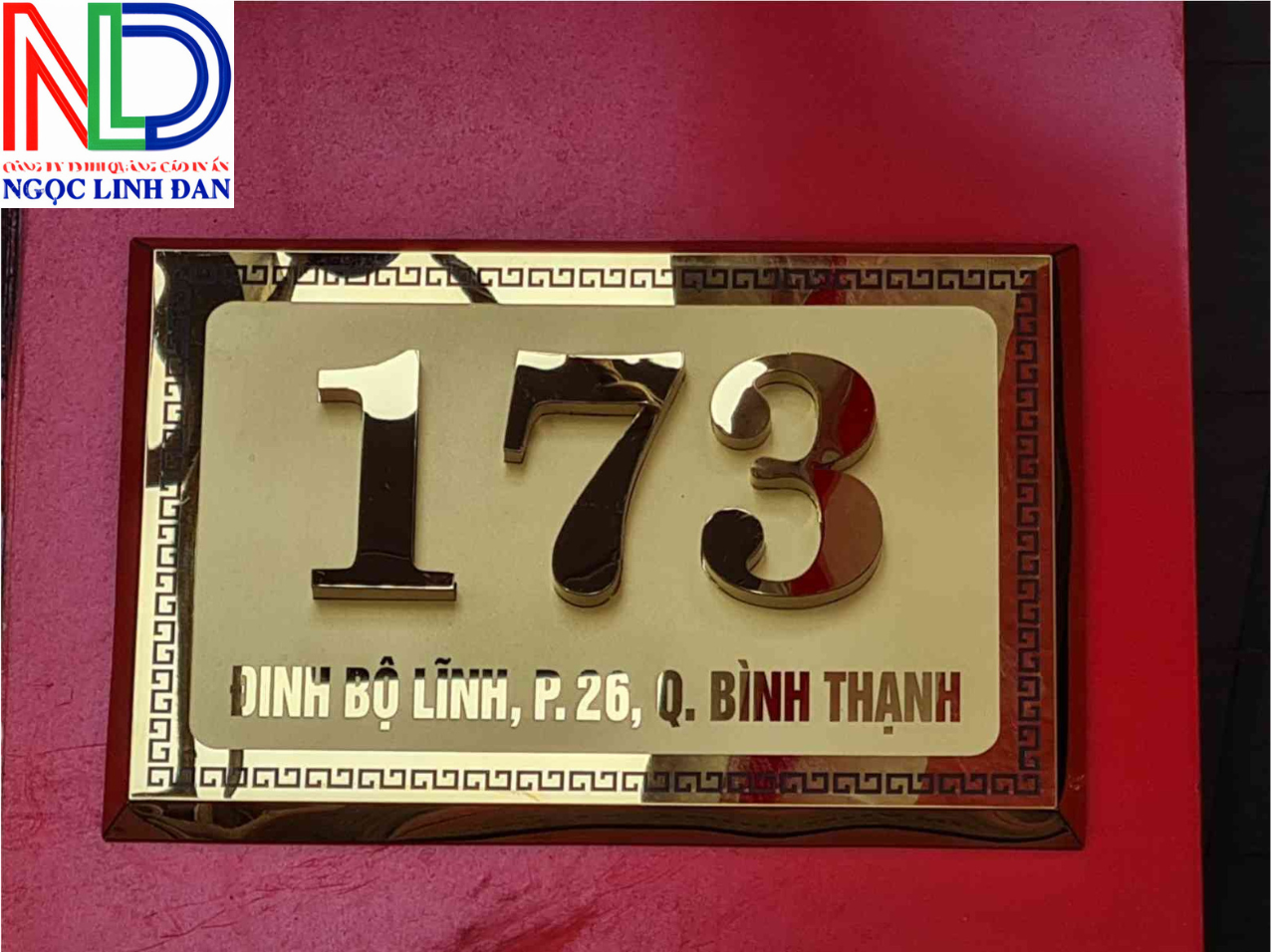 bảng số nhà inox