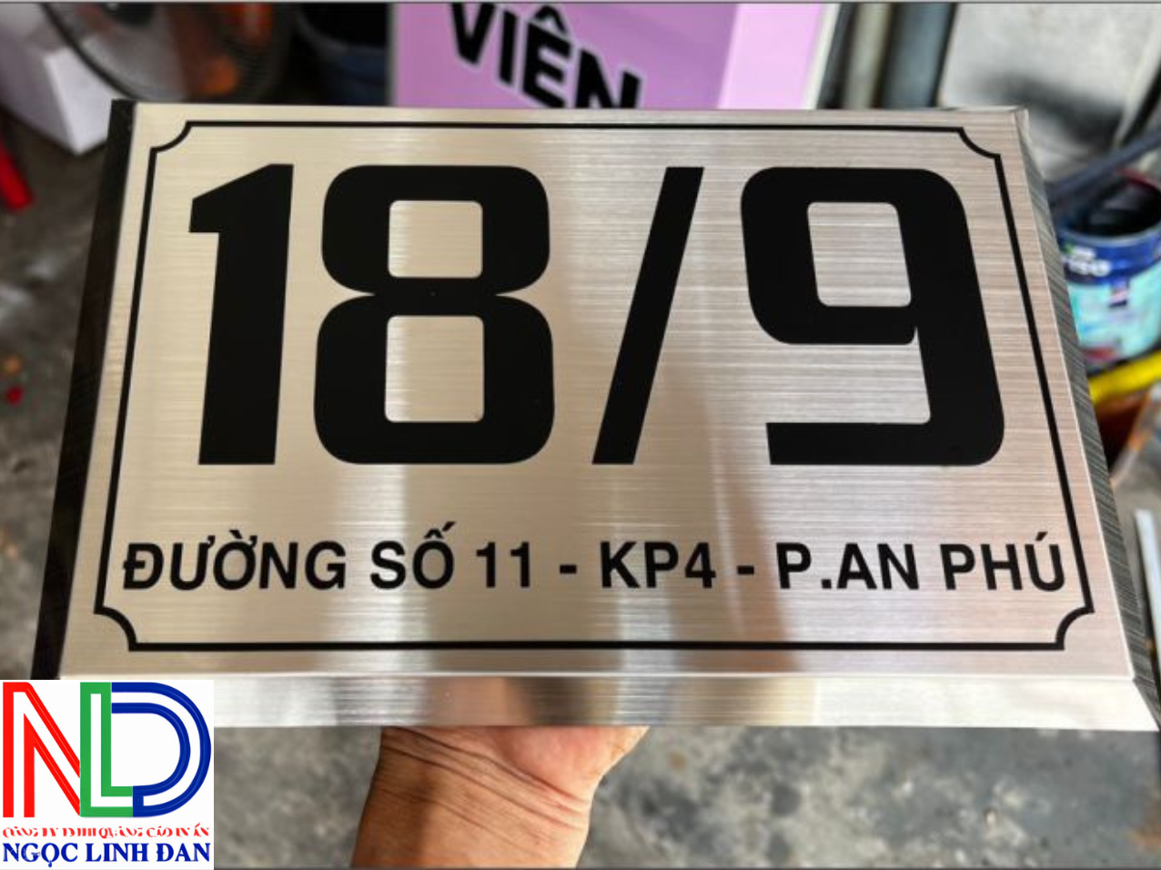 bảng số nhà inox