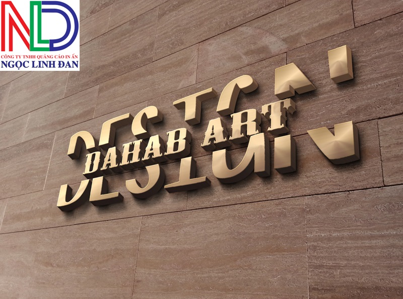 Thiết kế thi công chữ inox vàng bóng trang trí nội thất