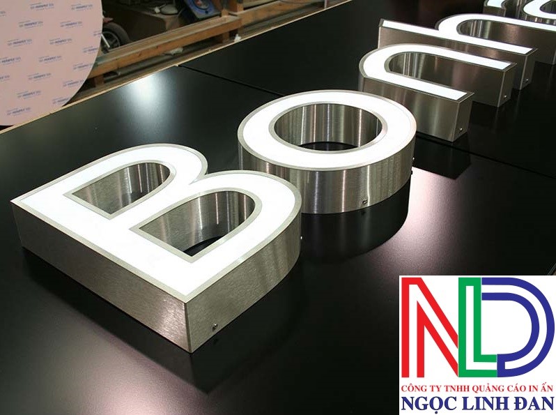 Thiết kế thi công chữ inox sáng mặt