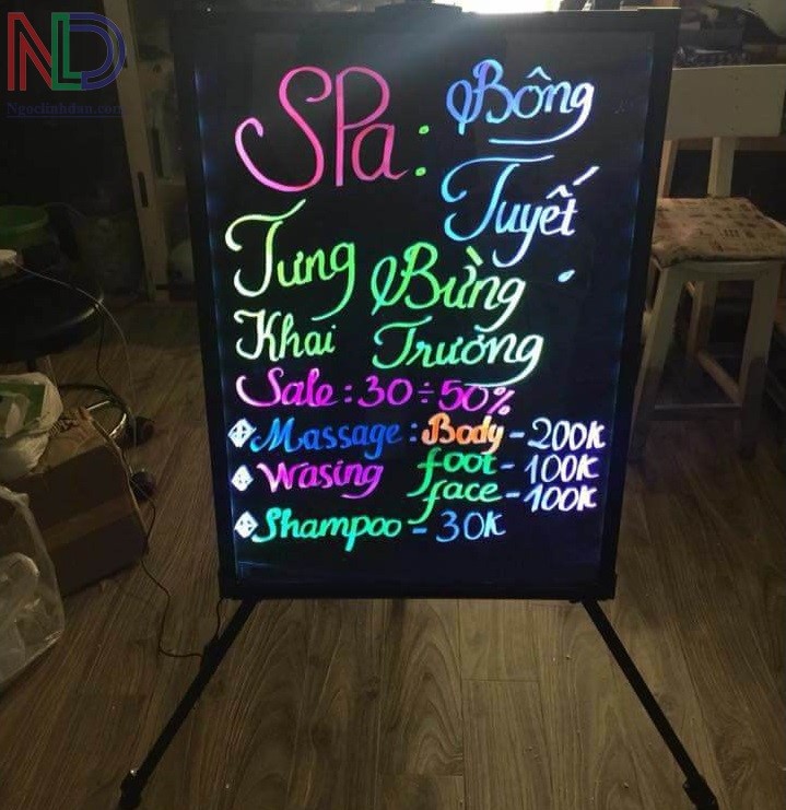 Bảng led huỳnh quang viết tay