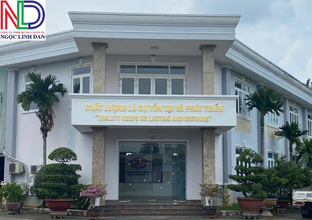 Thiết kế thi công chữ Inox đế keo
