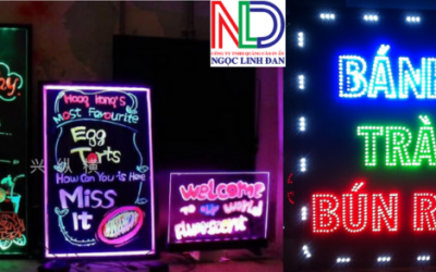 So sánh bảng LED huỳnh quang viết tay và bảng điện tử truyền thống